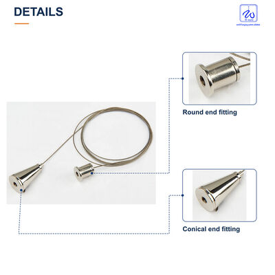 Cable Suspension Assembly with Cylindrical and Tapered End Fittings
