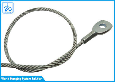 Câble métallique à haute résistance d'acier inoxydable du câble 4mm de sécurité de ressort d'extension de force avec le terminal d'oeil