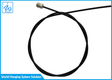 câble métallique inoxydable de câble de sécurité de ressort d'extension de 1.5mm 7x7 par l'extrémité cylindrique coulée sous pression