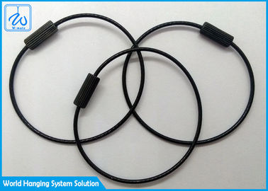 Boucle enduite de câble métallique d'acier inoxydable de PVC pour les étiquettes accrochantes de bagage