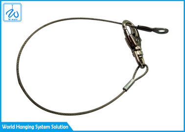 Lanière de câble métallique de Siling de câble métallique de boucle d'oeil de l'acier 1.5mm avec Carabiner