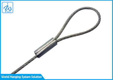 Bride de haute résistance de câble métallique de longévité, brides de levage de cordes avec l'oeil et boucle