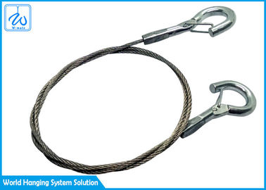 Bride à haute résistance 1/16 de câble métallique d'acier inoxydable avec le double crochet de ressort