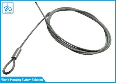 Élingue équipée de câble métallique d'acier inoxydable avec des boucles par la jonction à rivets