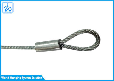 Le PVC a couvert des oeillets de câble métallique d'acier inoxydable pour la lanière en nylon de ceinture de sécurité