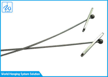 bride de corde de fil d'acier de la jambe 7x19 2 avec le drapeau pour le système de câble de suspension