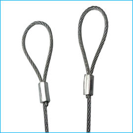 Bride de corde de fil d'acier 1.2mm 7x7 avec la boucle 1000mm pour le câble de sécurité