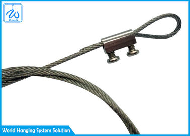 Le câble de sécurité de fin et de crochet de boucle de câble métallique Sus304 pour le plafond mené s'allume vers le bas