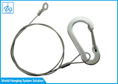 Câble de sécurité avec la corde de fil d'acier d'atténuateur avec la tête convenable 4mm 1x19
