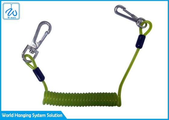 Ressort hélicoïdal de la lanière 3m de sécurité d'outil Lanyard With Carabiner Custom