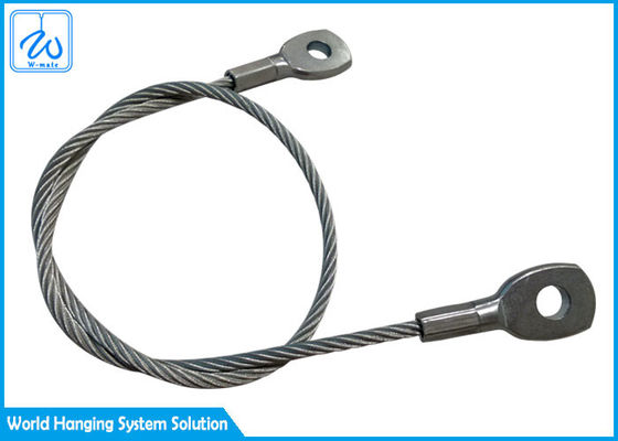 bride enduite de câble métallique de sécurité d'oeil d'acier inoxydable de câble de sécurité de ressort d'extension de PVC de 2mm