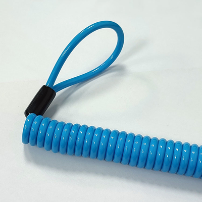 La spirale élastique de corde a lové l'outil Lanyard With Plastic Sleeves de câble