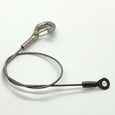 peau inoxydable de Lanyard Safety Belt With Plastic de câble métallique de 1.2mm