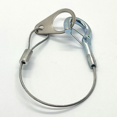 peau inoxydable de Lanyard Safety Belt With Plastic de câble métallique de 1.2mm