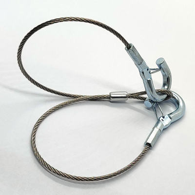peau inoxydable de Lanyard Safety Belt With Plastic de câble métallique de 1.2mm
