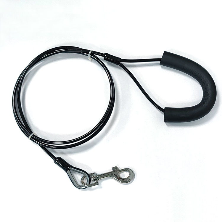 Lien réglable d'animal familier d'acier inoxydable de laisse de corde de chien hors de la laisse à chaînes de corde avec le crochet instantané
