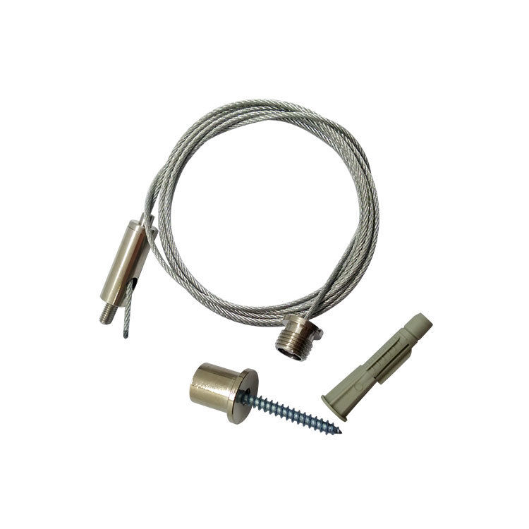 Kit d'éclairage à suspension par câble en acier inoxydable pour faux plafond