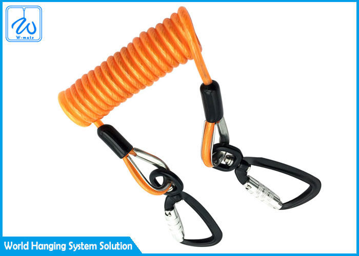 Acier escamotable de Lanyard Fishing Coiled Lanyard /Stainless de bobine de fil d'outil à l'intérieur de longe de rallonge de corde