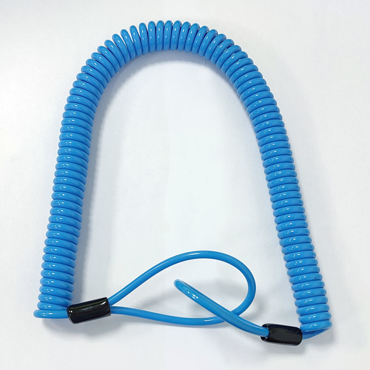 La spirale élastique de corde a lové l'outil Lanyard With Plastic Sleeves de câble