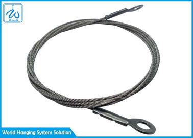 1.5mm a galvanisé l'oeil de câble et la bride en acier 1x19 pour le système accrochant de lampe