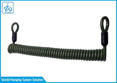 Câble de revêtement fait sur commande de sécurité de ressort d'extension de PVC/lanière multi d'outil