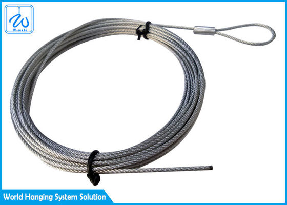Corde de sécurité avec la bride de câble d'acier du câble métallique d'acier inoxydable de l'atténuateur 7x7 1.5mm