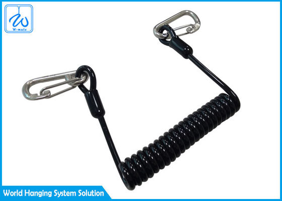 Agrafe Lanyard With Carabin de sécurité d'outil de ressort hélicoïdal