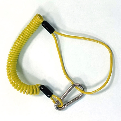 Le revêtement en plastique fait sur commande de ressort a lové la sécurité Lanyard For Fall Protection de fil
