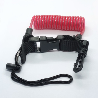 Lanière escamotable d'outil de cordon extensible d'outil de Lanyard Spring Tool Swivel Lanyard de longe d'arrestation rouge d'automne